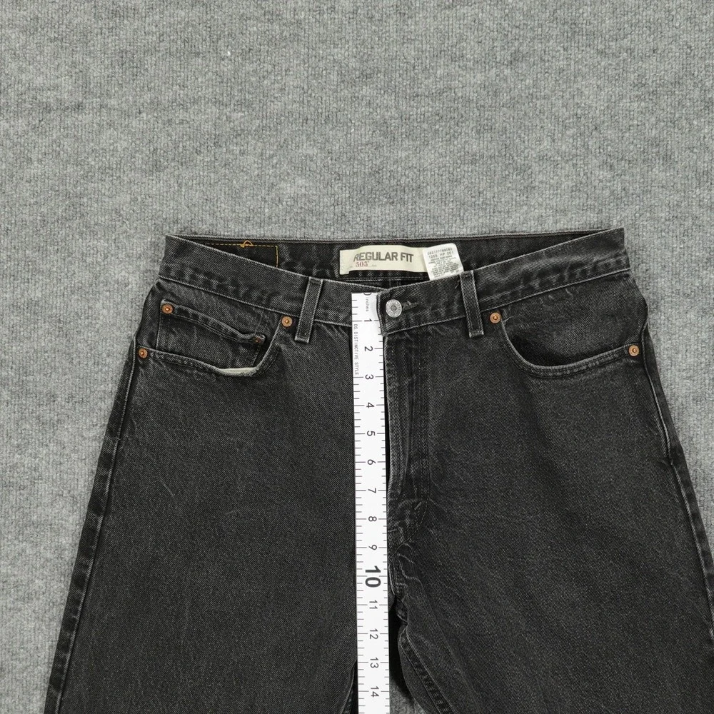 Vintage Levis 505 Jeans Mens 32x29 (Tag‎ 36x30) Black Regular Fit Straight Leg